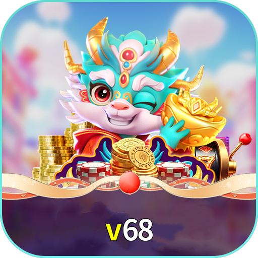 Imagem promocional da v68 mostrando a plataforma e suas vantagens